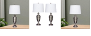 FANGIO LIGHTING 1590BS Pair of 29.25" Brushed Steel Decorative Table Lamps